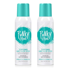 Punky Pastel Perfectly Peacock spray bottle close-up showing vibrant color for easy application.