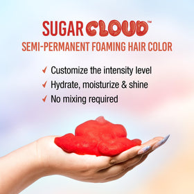 Punky Sugar Cloud Licorice foam close-up demonstrates smooth application