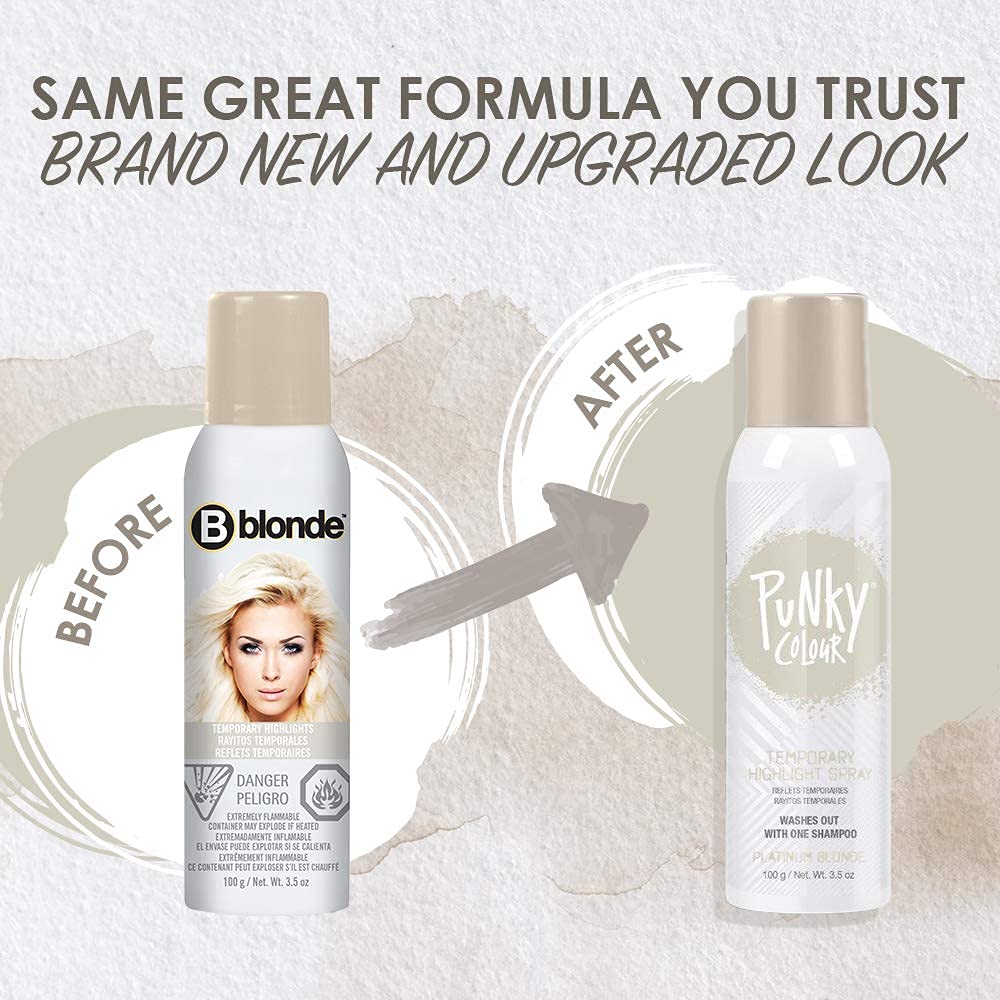 Punky platinum blonde spray mist application for quick-dry color