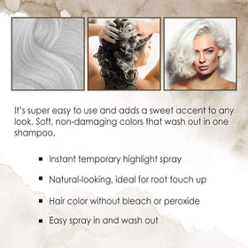 Punky wash-out spray facilitates easy removal with a single shampoo