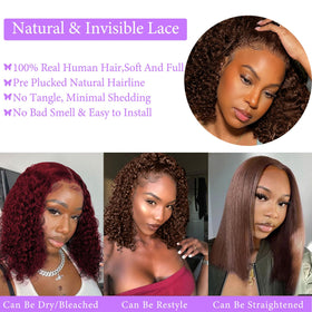 Punmasa 14 inch brown wig lace-front with adjustable straps for a customizable fit.