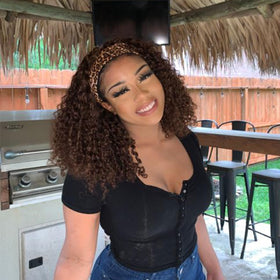 Punmasa headband wig ready to wear in about two minutes for quick styling