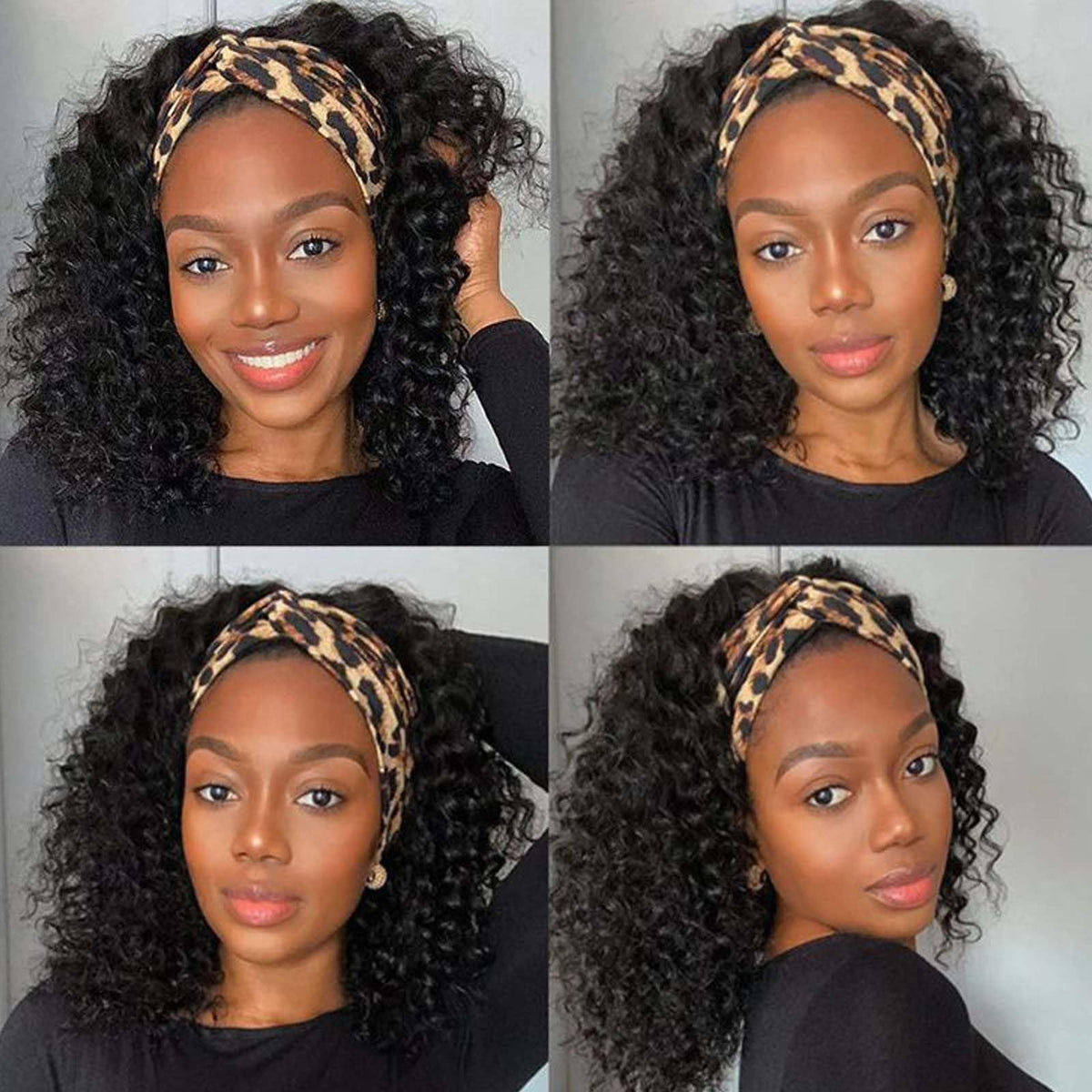 Punmasa headband wig with ice silk headband for comfortable all-day wear.