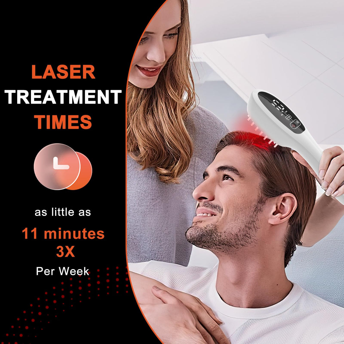 PUPCA Laser Hair Growth Comb portable design for travel and home use