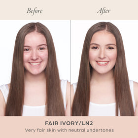 PÜR MINERALS Love Your Selfie swatches show buildable coverage and natural glow.