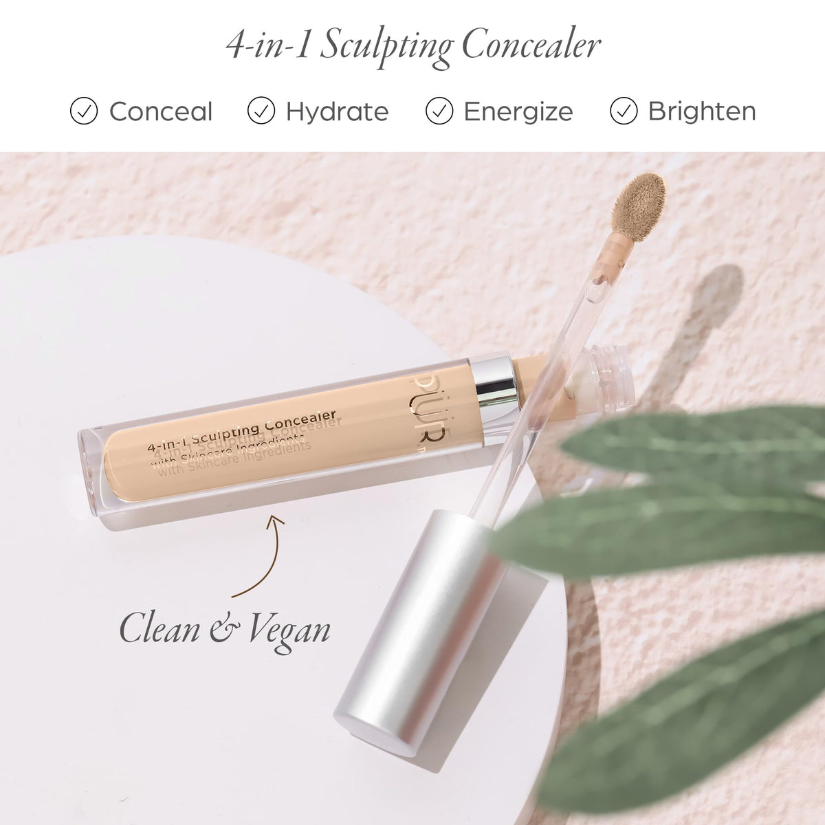 PÜR MINERALS concealer swatches revealing Bisque MG2 shade and natural coverage