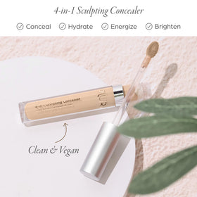 PÜR MINERALS concealer swatches revealing Bisque MG2 shade and natural coverage