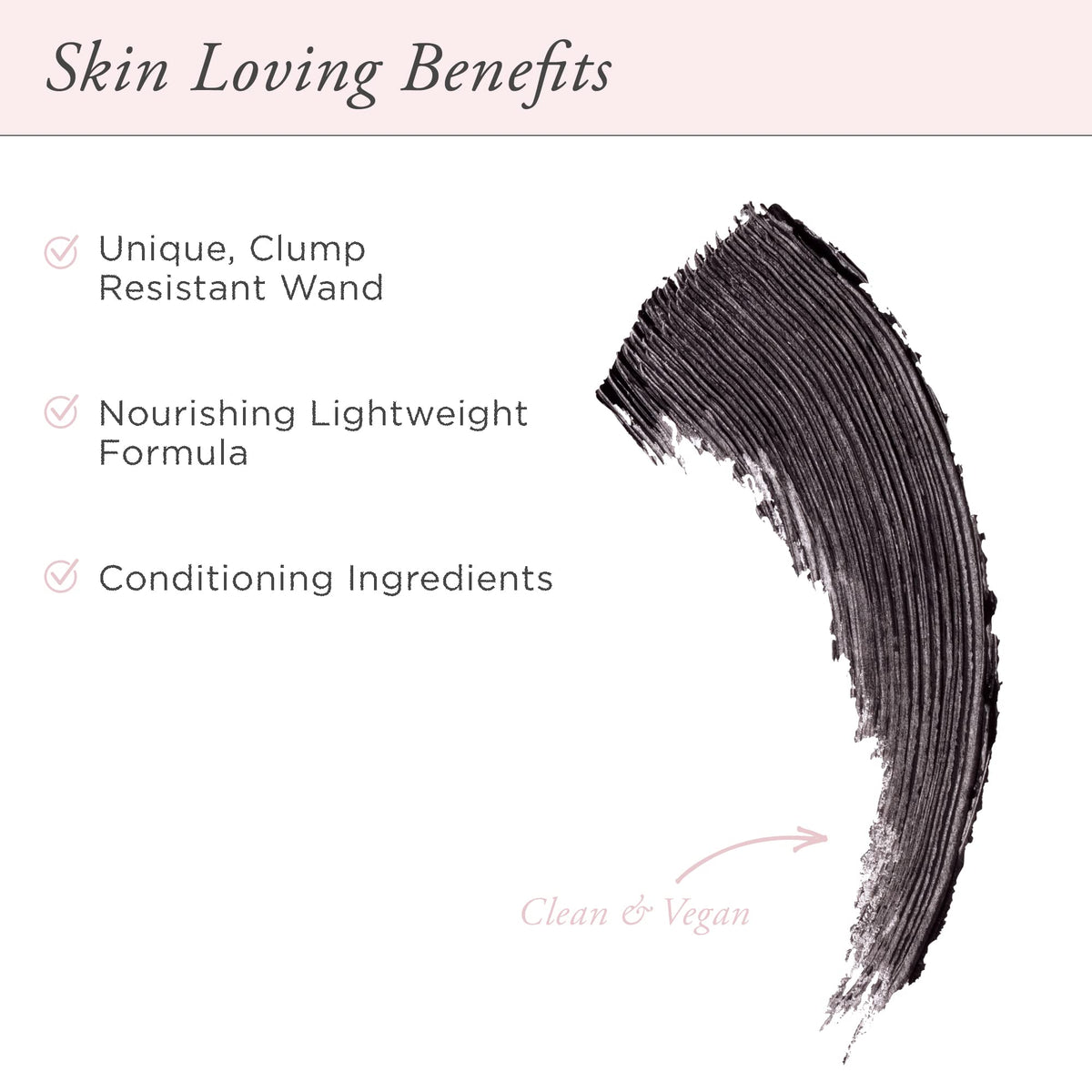 Pur Minerals Big Look Mascara wand showing clump-resistant design for separation