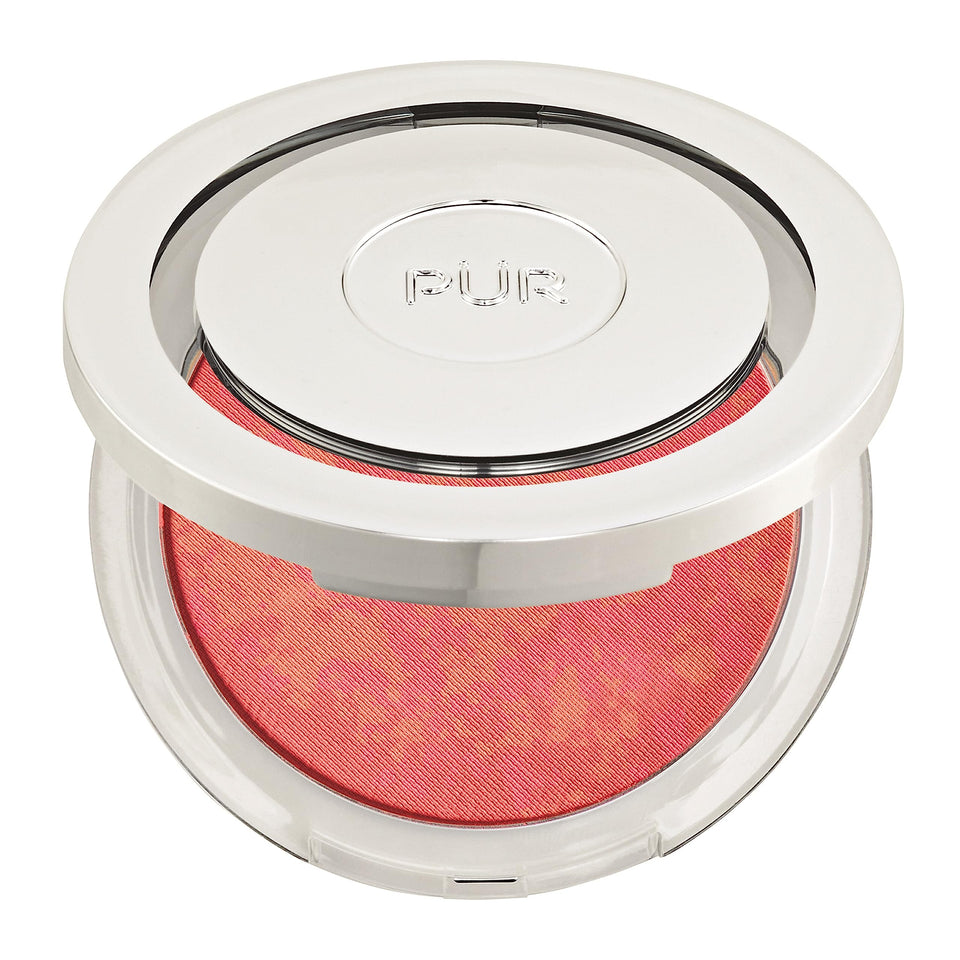 PÜR MINERALS Blushing Act peach compact open showing natural flush