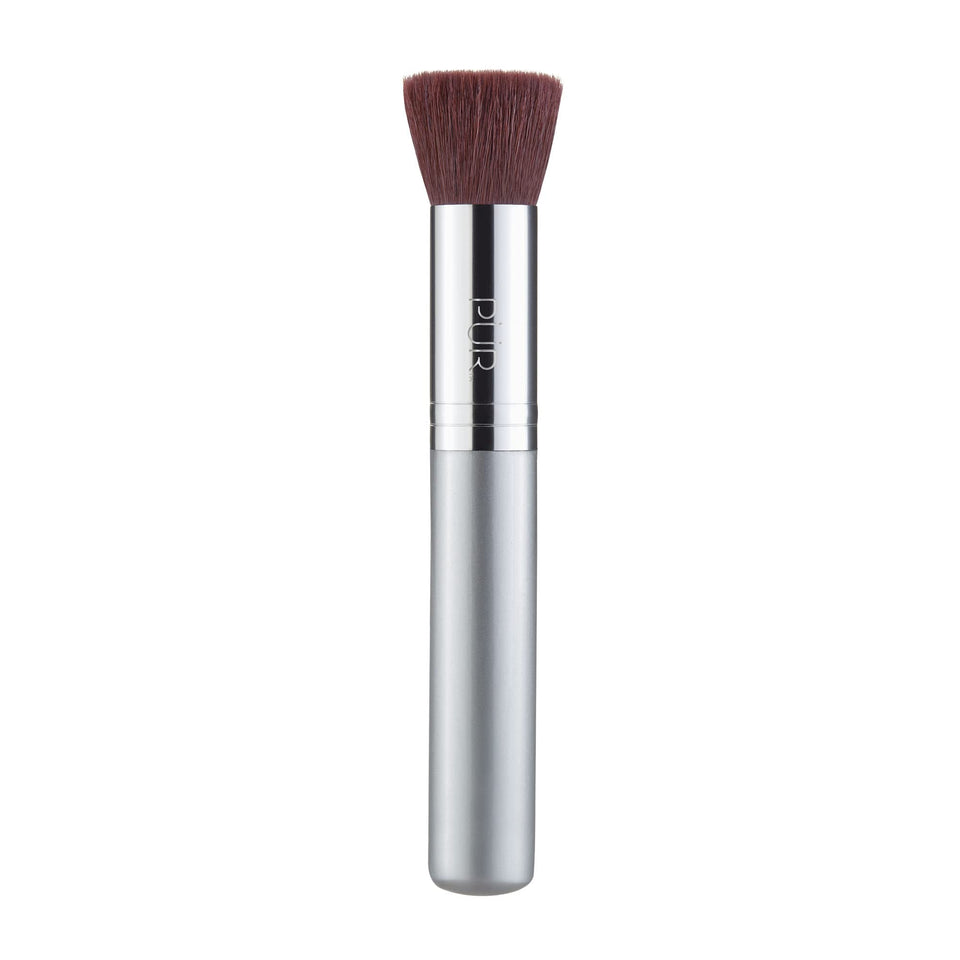 PÜR MINERALS Chisel Brush front view for precise, natural-looking powder application.