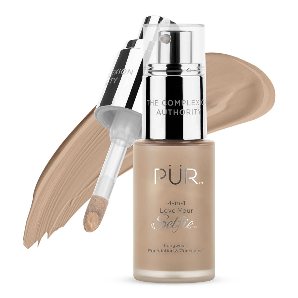 PÜR MINERALS Love Your Selfie dual-applicator enables precise, flawless coverage.