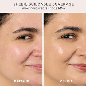 Swatches displaying eight flexible shades for varied undertones
