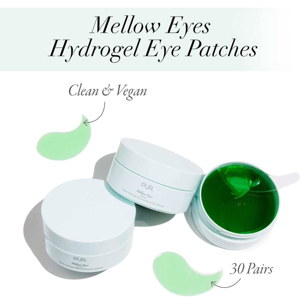 Close-up of PÜR MINERALS Mellow Eyes hydrogel texture on skin