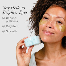Kiwi fruit extract and green tea components highlighted in the formula for brightening
