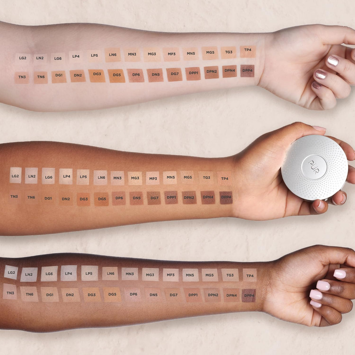PÜR MINERALS Pur Beauty SPF 15 packaging and label