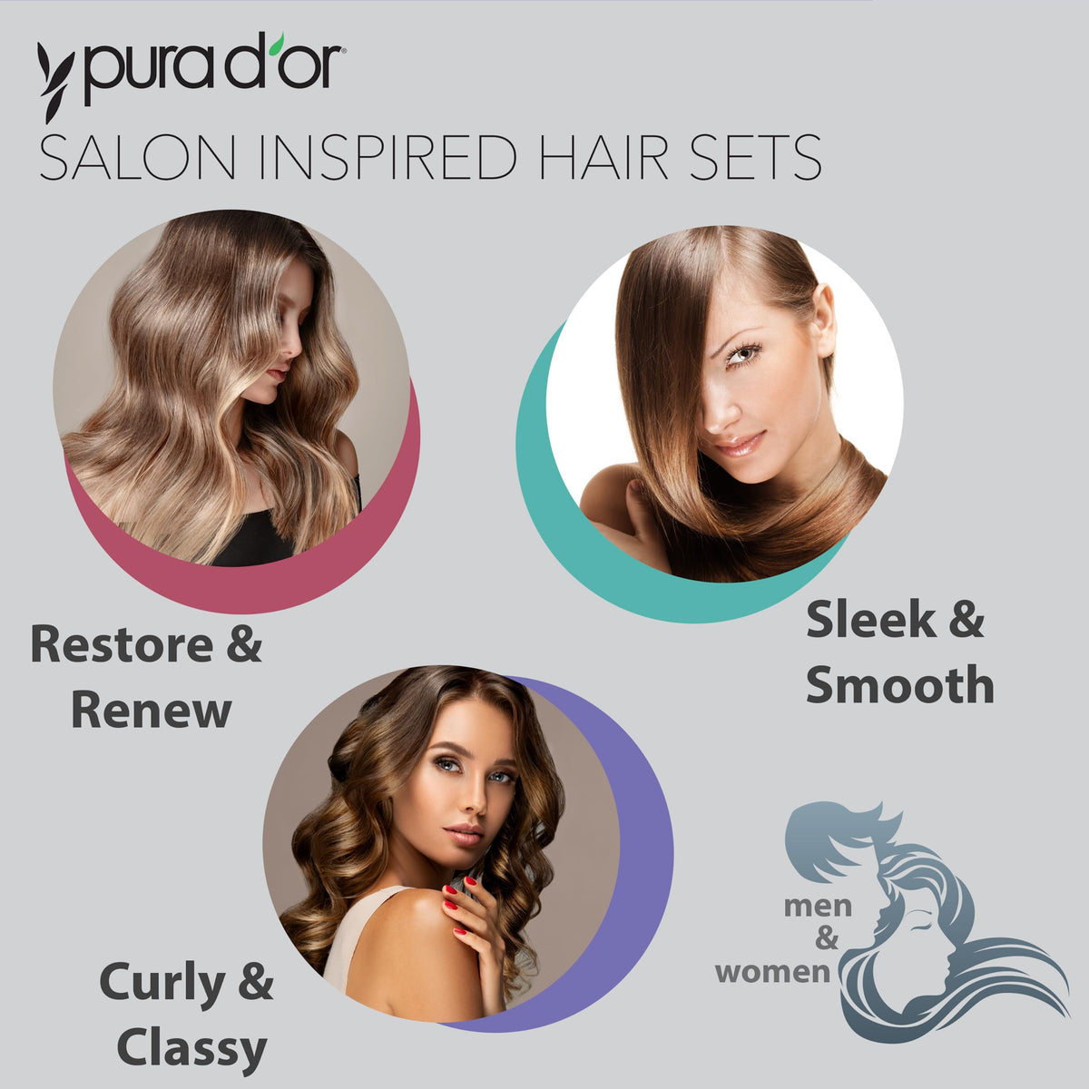 PURA D'OR Curly & Classy Shampoo image shows lightweight hydration without weighing curls down