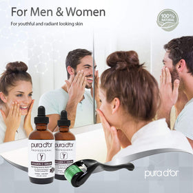PURA D'OR derma roller 0.25mm for gentle exfoliation and renewal