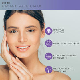 PURA D'OR Maracuja Oil dropper—precise application for balanced sebum.