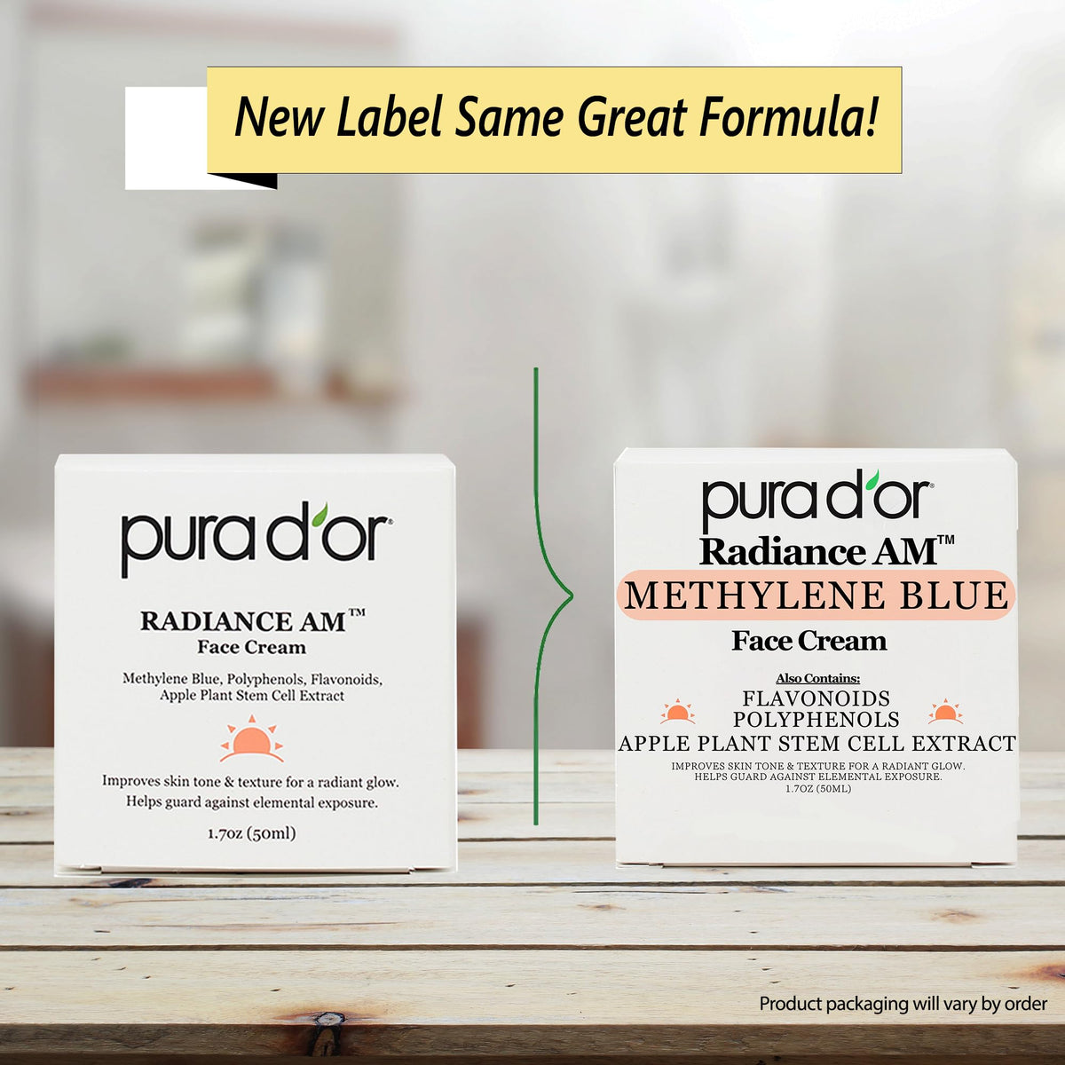 PURA D'OR Radiant Glow AM Face Cream texture close-up highlighting aloe-based formula for hydration.