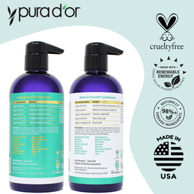 Final look: sleek hair reflected in mirror after using PURA D'OR Sleek & Smooth