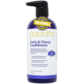 PURA D'OR Curly & Classy Conditioner bottle pour for easy application and defined curls