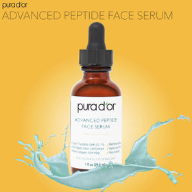 PURA D'OR Advanced Peptide Serum silky texture for quick routine application.