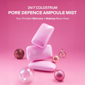 Purcell pink packaging bottle showcasing gentle, fragrance-free skincare in a compact sprayer.