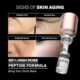 Purcell 82% peptide serum texture close-up reveals a satin-light, fast-absorbing finish.