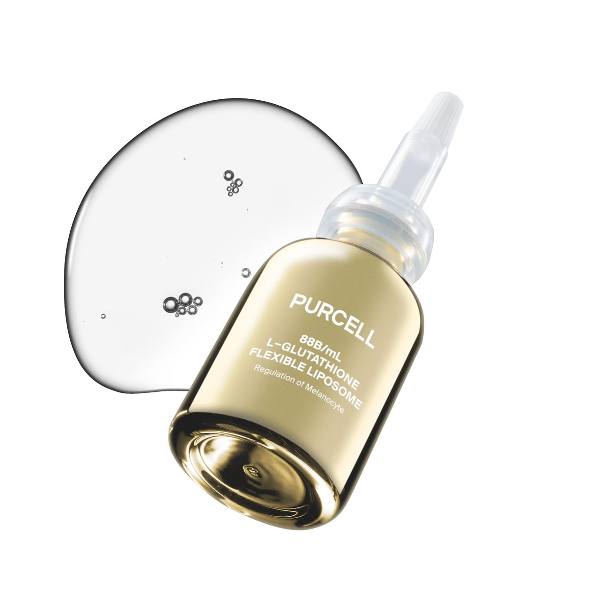 Purcell Glutathione 5% serum bottle for daily brightening and hydration.