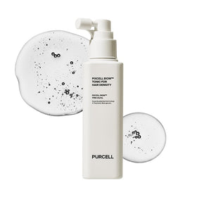 Purcell Pixcell Biom Scalp Tonic bottle promotes scalp nourishment for denser appearance.