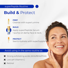 Application on the cheek demonstrates a smooth, gentle glide for mature skin.