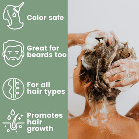 Pure Athlete rosemary shampoo bar texture showing creamy formula.