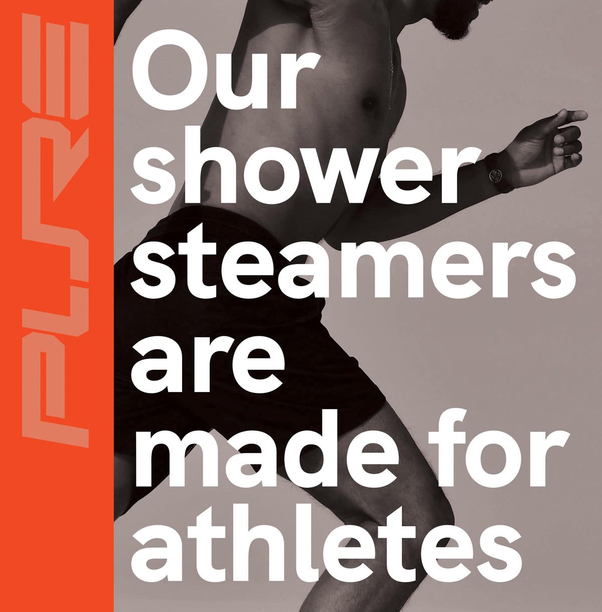 Pure Athlete after-workout shower steamer for recovery moment
