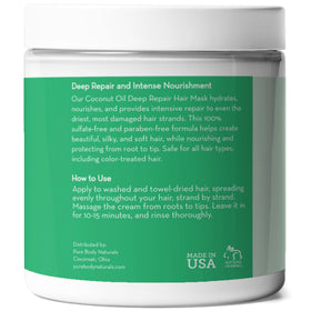 Frizz control and smoother texture with Pure Body Naturals Coconut Oil Hair Mask
