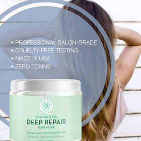 Texture of Pure Body Naturals hair mask being applied to hair
