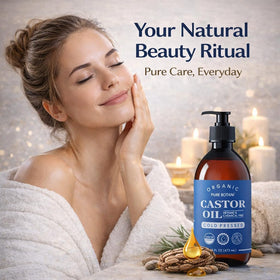Pure Botani Castor Oil DIY masks concept image showcases versatile self-care options