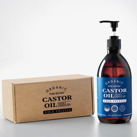 Pure Botani Castor Oil gift-pack setup invites thoughtful wellness gifting