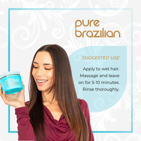 Pure Brazilian Deep Conditioning Masque glow on hair after use demonstrates radiant shine.