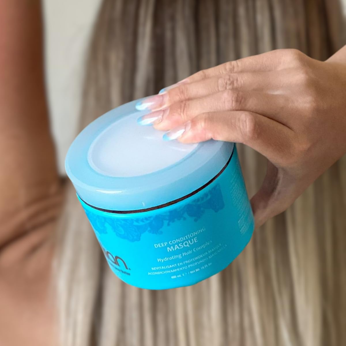 Pure Brazilian Deep Conditioning Masque salon-quality results on hair at home.