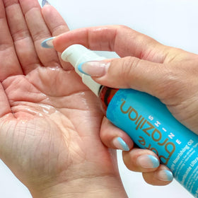 Pure Brazilian Shine vegan cruelty-free formula signals ethical hair care.