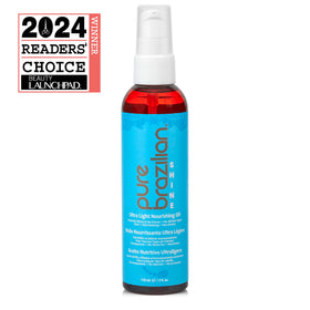 Pure Brazilian Shine oil texture close-up highlights smoothness and easy distribution.
