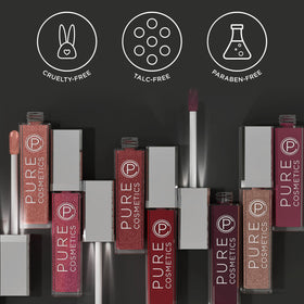LED applicator supports on-the-go lip gloss application by Pure Cosmetics.