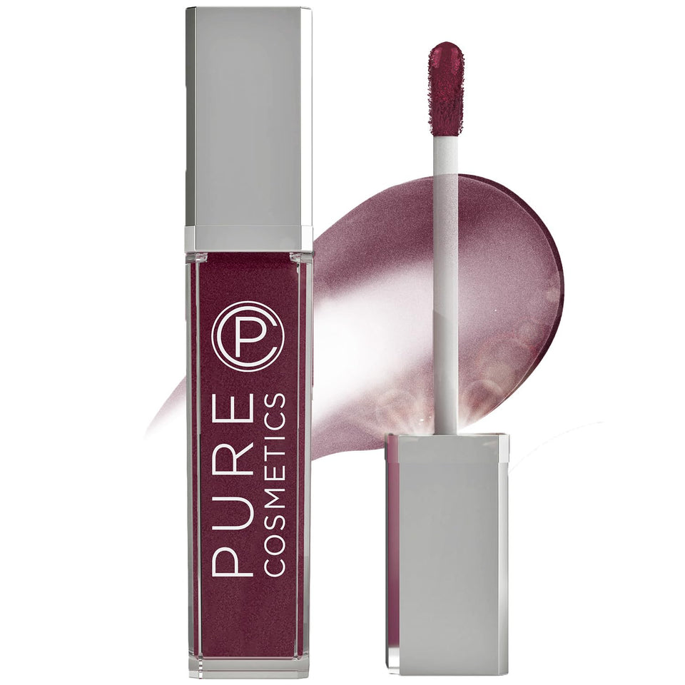 Pure Cosmetics Pure Illumination Lip Gloss with LED applicator for precise on-the-go touch-ups.