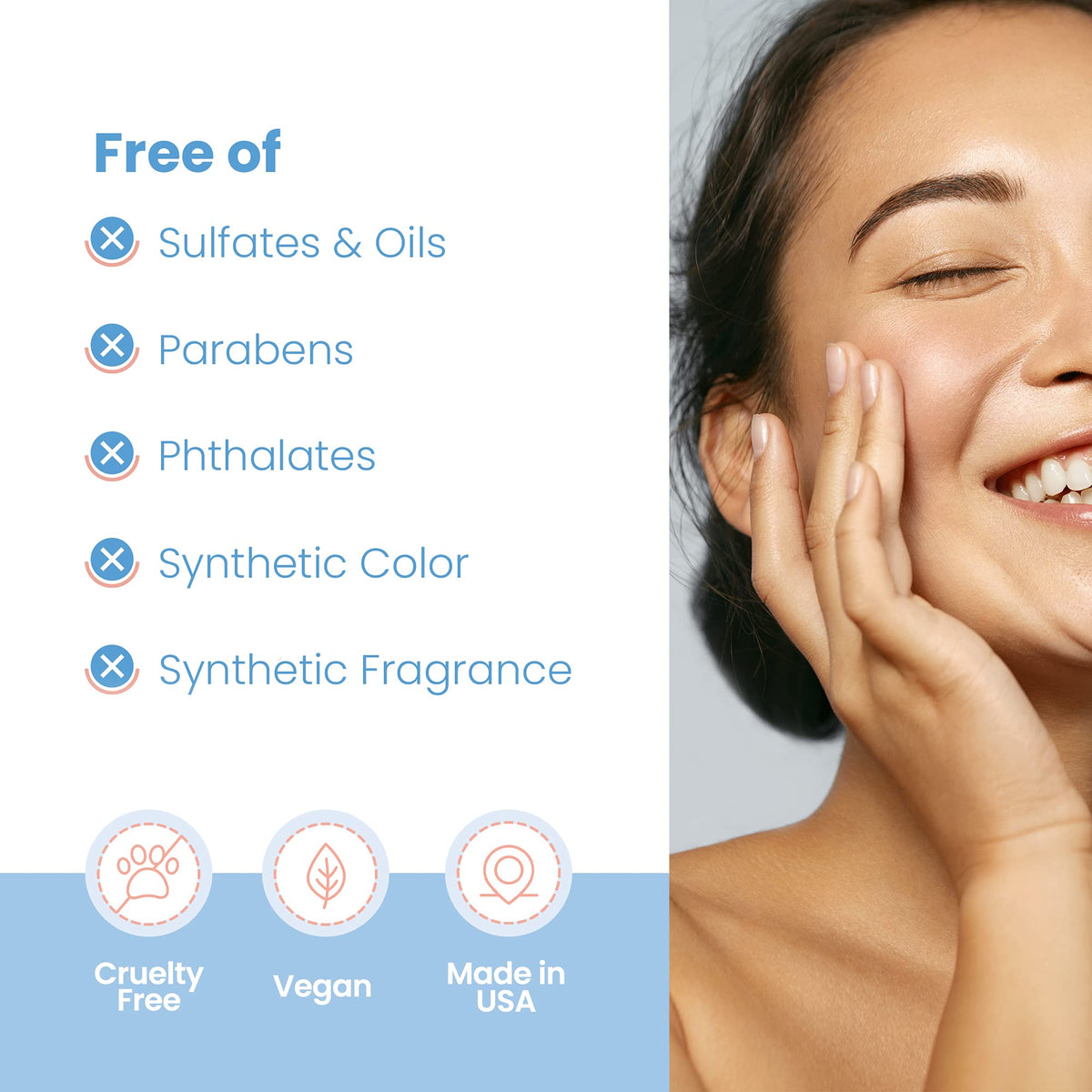 Pure Daily Care High Energy Hyaluronic Serum applied to face after cleansing