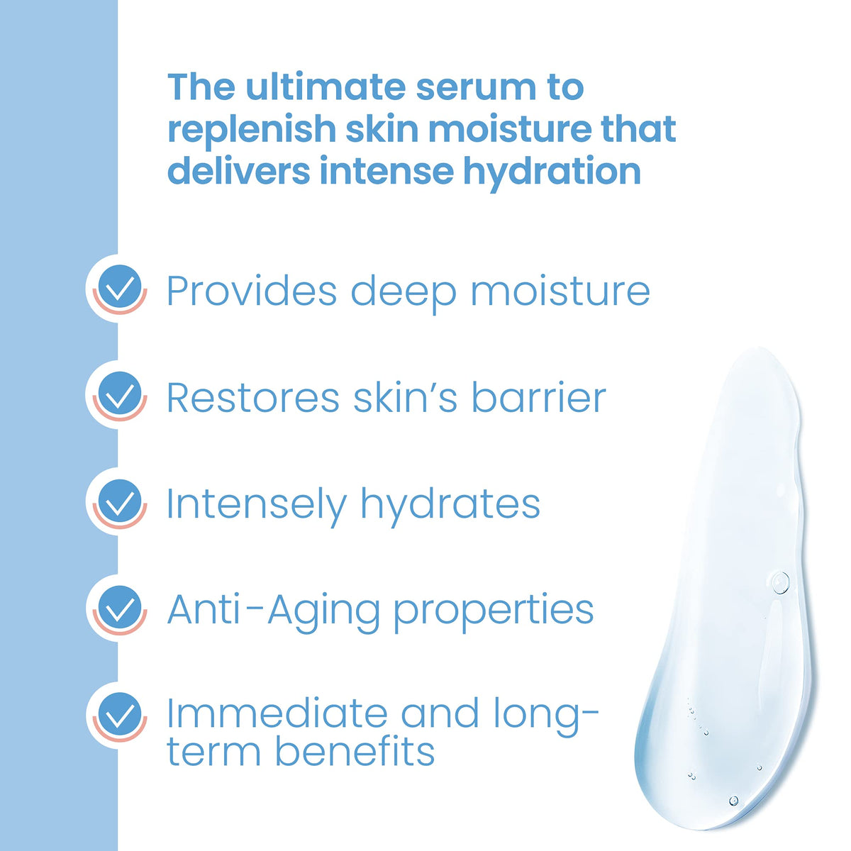 Pure Daily Care High Energy Hyaluronic Serum delivers silky hydration on skin