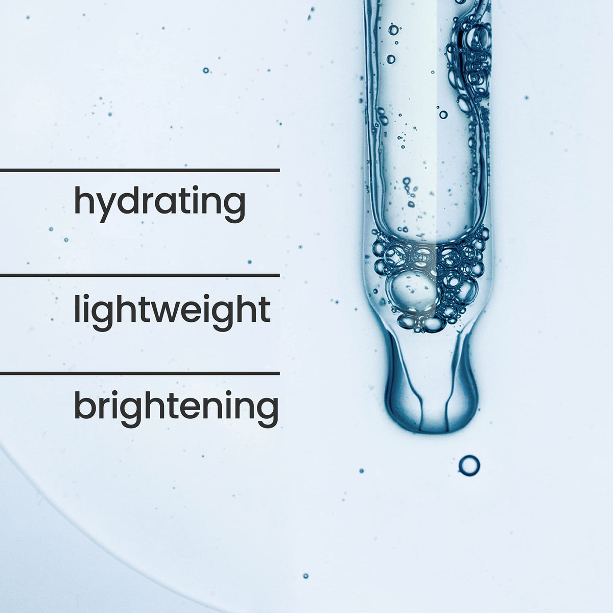 Pure Daily Care serum with hyaluronic acid for deep, skin-friendly moisture.