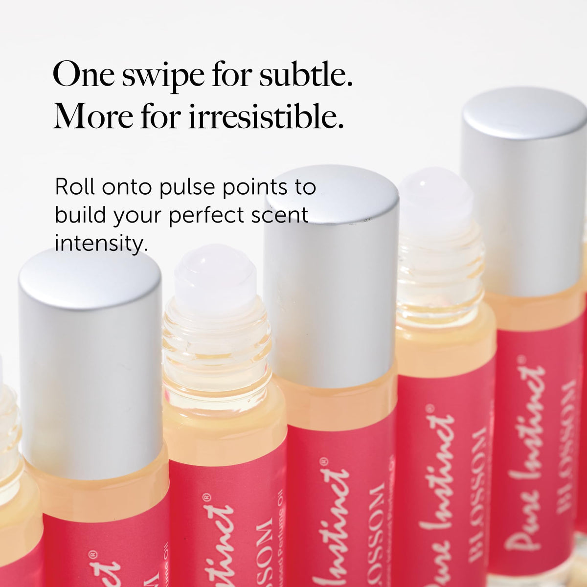 Pure Instinct BLOSSOM on-wrist application for easy, skin-friendly wear.