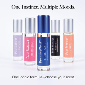 Pure Instinct BLOSSOM travel case ready for fragrance anywhere.