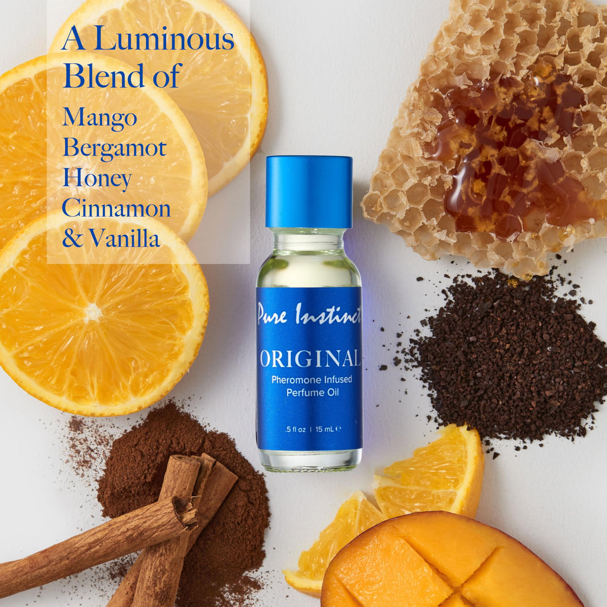 Pure Instinct bottle pour action enables quick, confident spray.