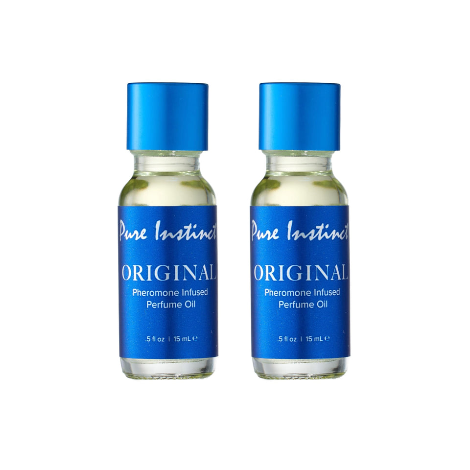 Pure Instinct original pheromone perfume bottle offers a versatile unisex scent for daily wear.